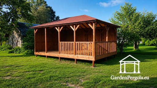 4x6 m Wooden Garden Gazebo