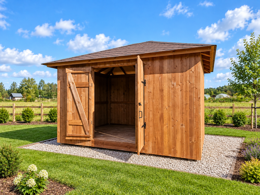 3 × 4,5 m zakázkový dřevěný zahradní domek s dvojitými dveřmi - garden gazebo pergola