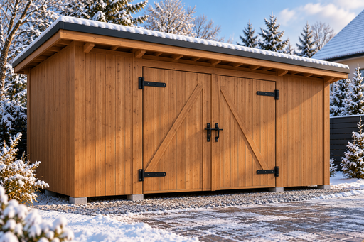 3 × 5 m dřevěný zahradní domek s dvojitými dveřmi - garden gazebo pergola