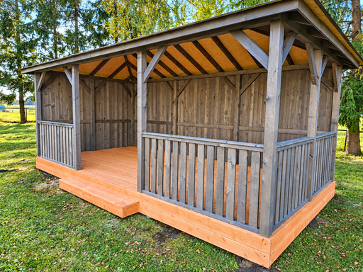 3x6 m dřevěný zahradní altán
